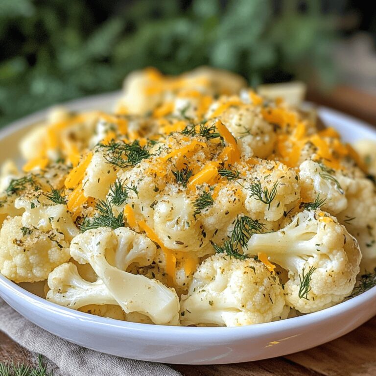Pyszna pieczona kalafior z serem cheddar