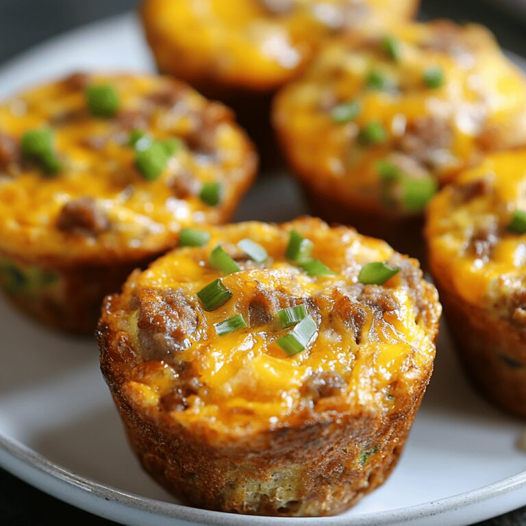 Serowe Muffiny Śniadaniowe z Kiełbasą